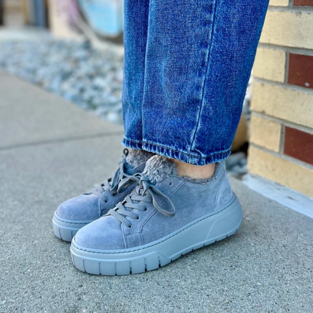 Gabor 73.221.19 Suede Sneaker in Steel - Picture 3 of 4